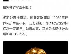 开云平台-关于国际足联宣布中国将主办2034年世界杯的信息
